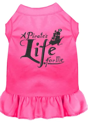 A Pirate's Life Embroidered Dog Dress Bright Pink Lg (14)