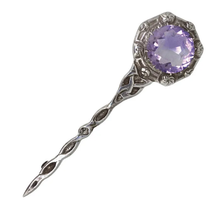 Amethyst Kilt Pin