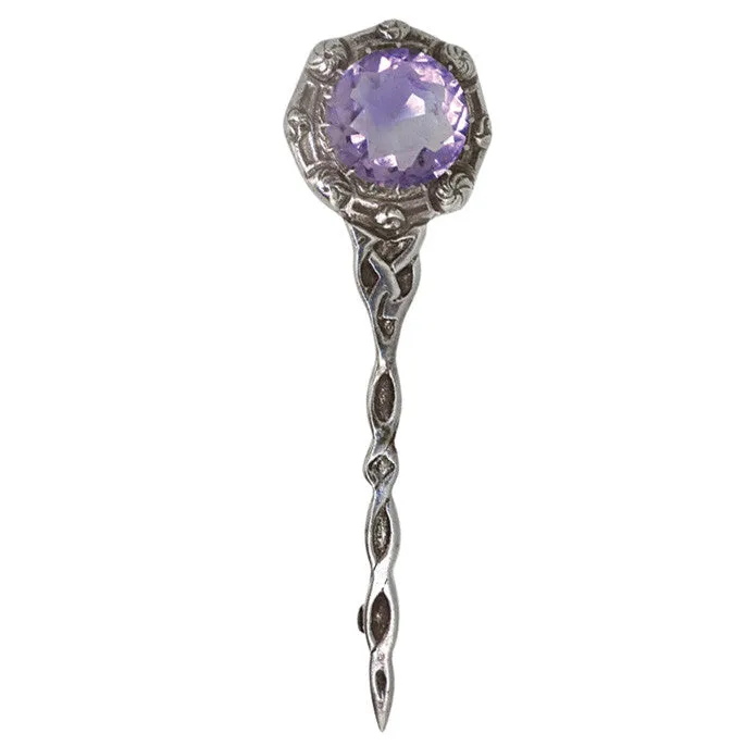 Amethyst Kilt Pin