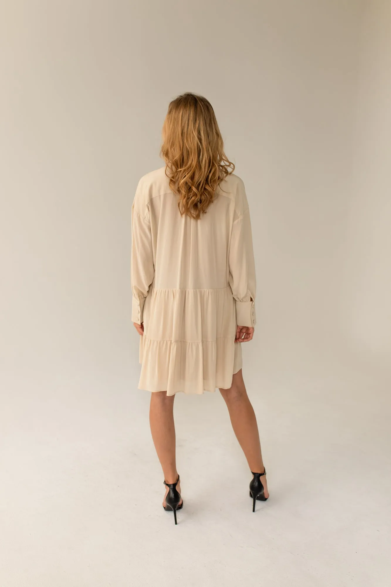 Anais Silk Dress Beige