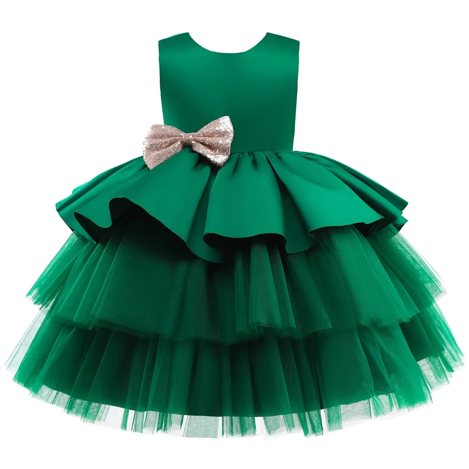 Baby-Toddler Fluffy Tutu Big Bow Dress-Birthday Party- Flower Girl Wedding Dress