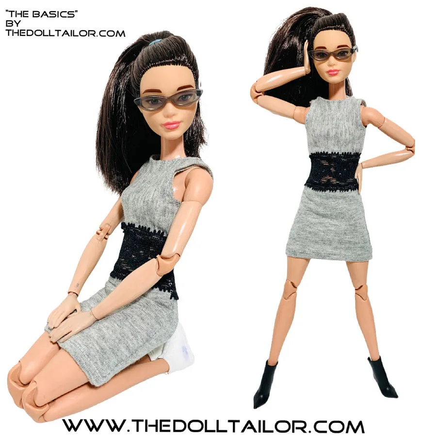 Black and Grey dress for Barbie dolls