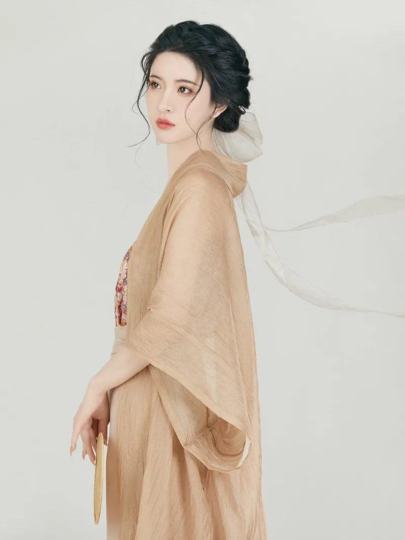 Bloom in a Dream - Khaki Chinese Style Skirt Set