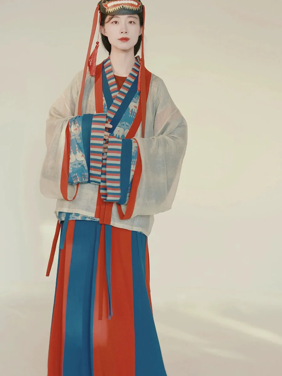 Blue Moon Sheep 月蓝双羊 Northern Jin Dynasty Hanfu