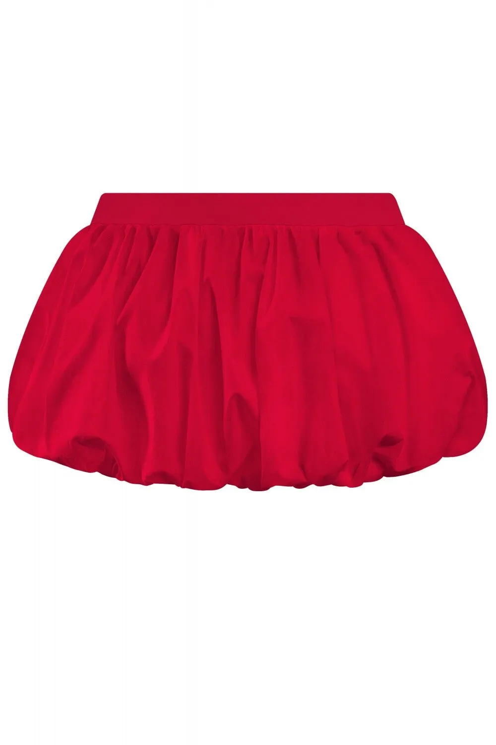 Bubble Low Waisted Puffer Micro Mini Skirt Red