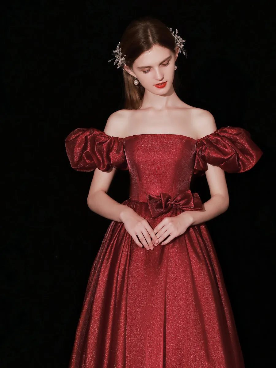 Burgundy Disney Princess inspired Ball Gown Prom Dress