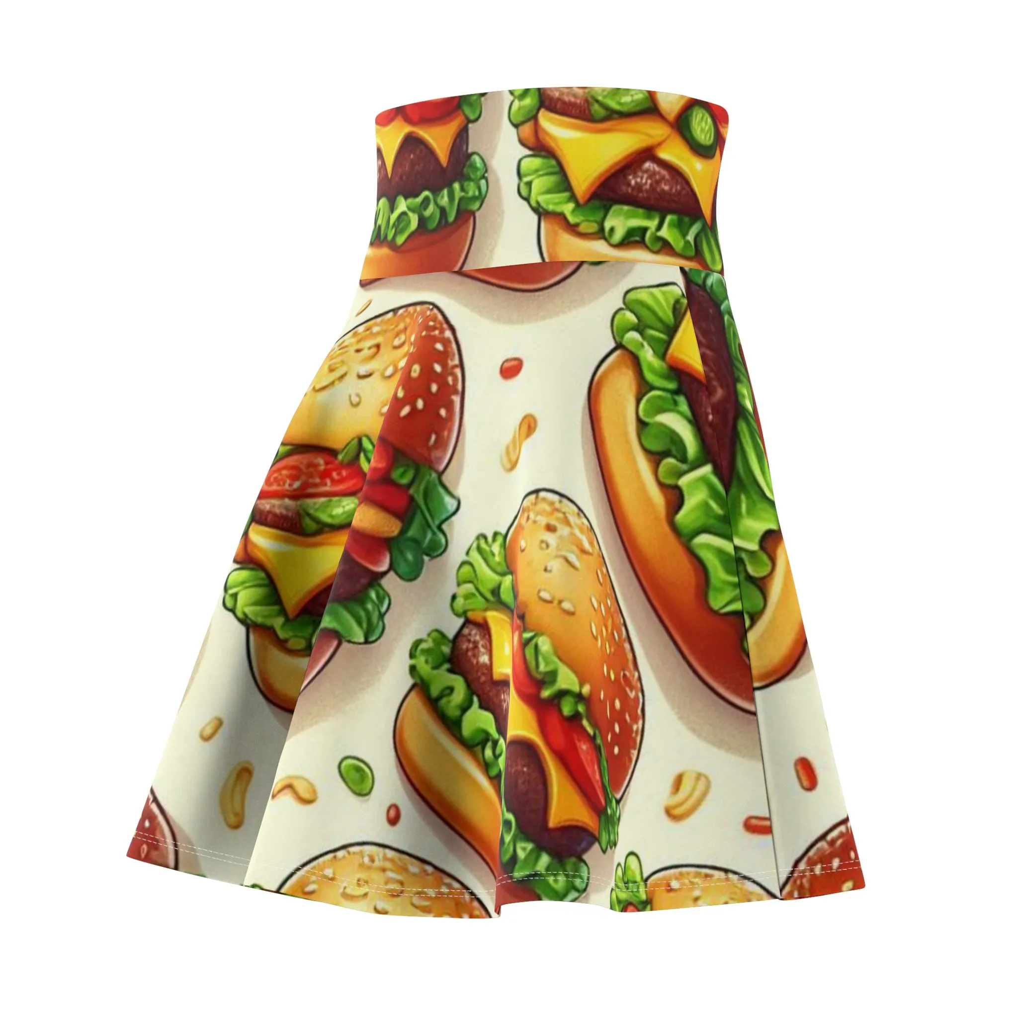 Cheeseburgers - Women's Skater Skirt (AOP)