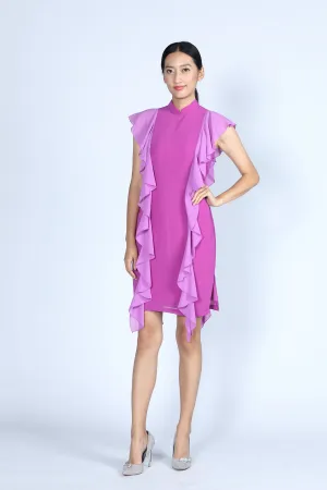 DAISY Ruffles Cheongsam (Purple)