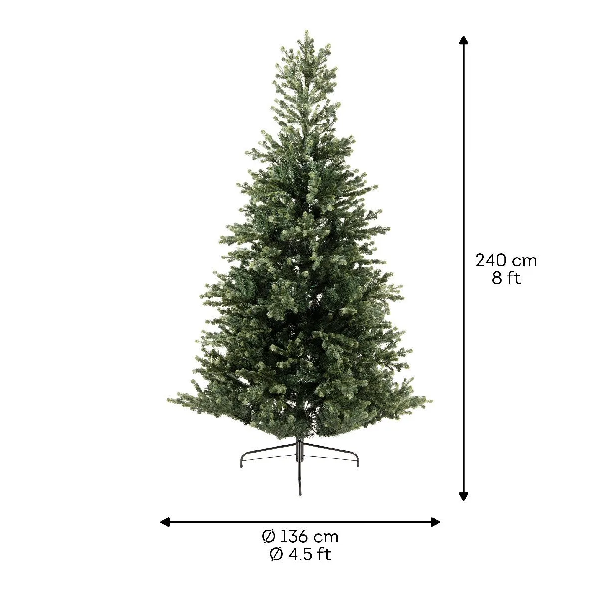 Everlands 2.4m (8ft) Geneva Fir Artificial Christmas Tree