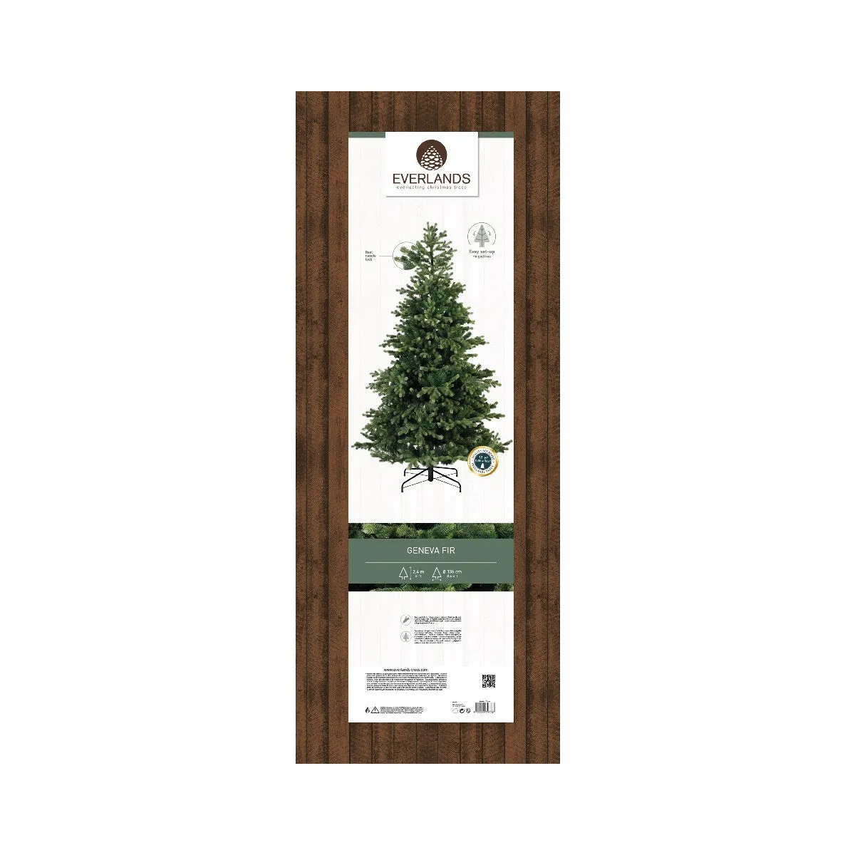 Everlands 2.4m (8ft) Geneva Fir Artificial Christmas Tree