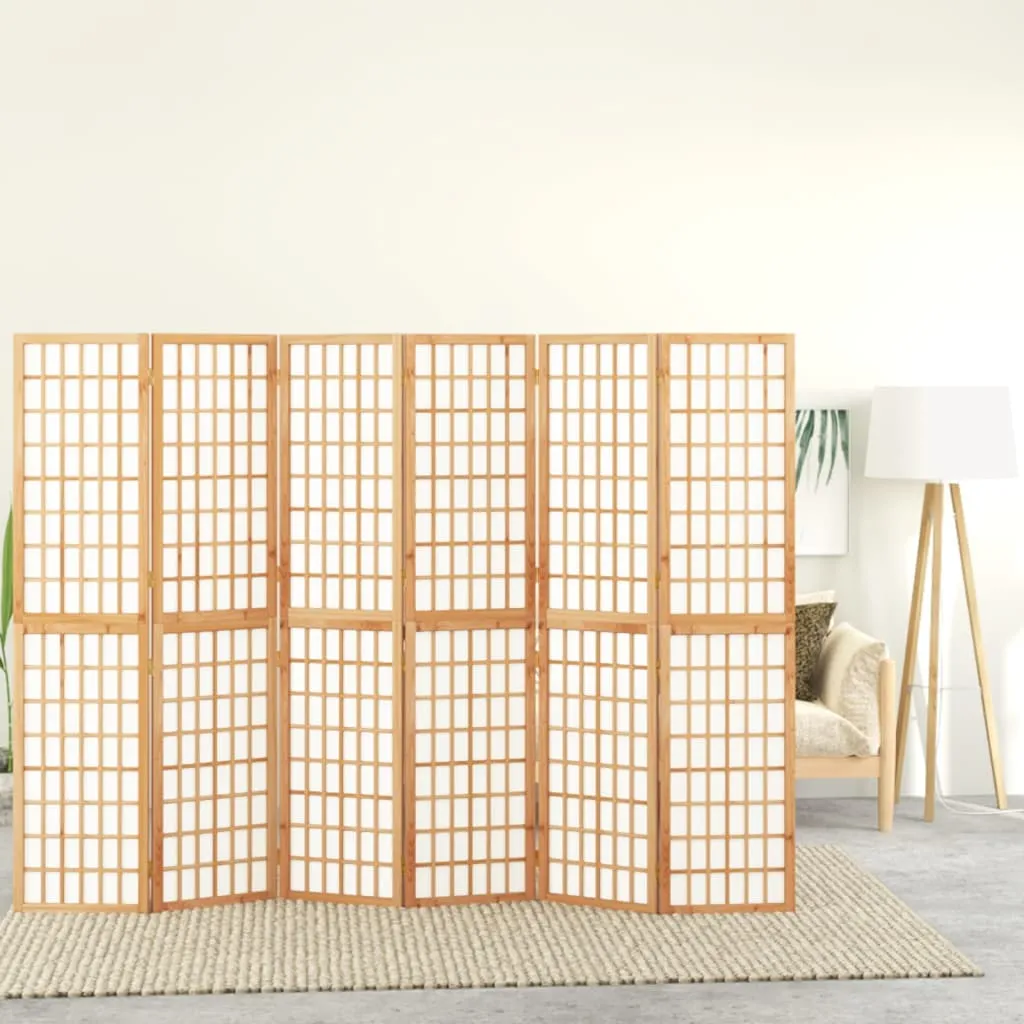 Folding 6-Panel Room Divider Japanese Style 240x170 cm