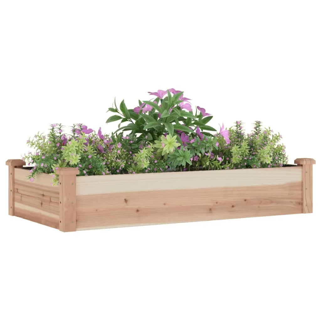 Garden Raised Bed with Liner 120x60x25 cm Solid Wood Fir