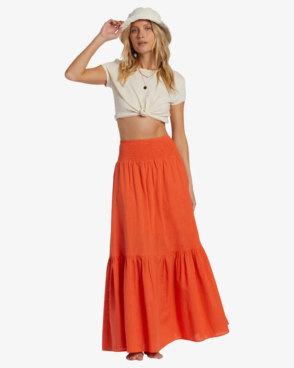 In The Palms Skirt - Coral Craze