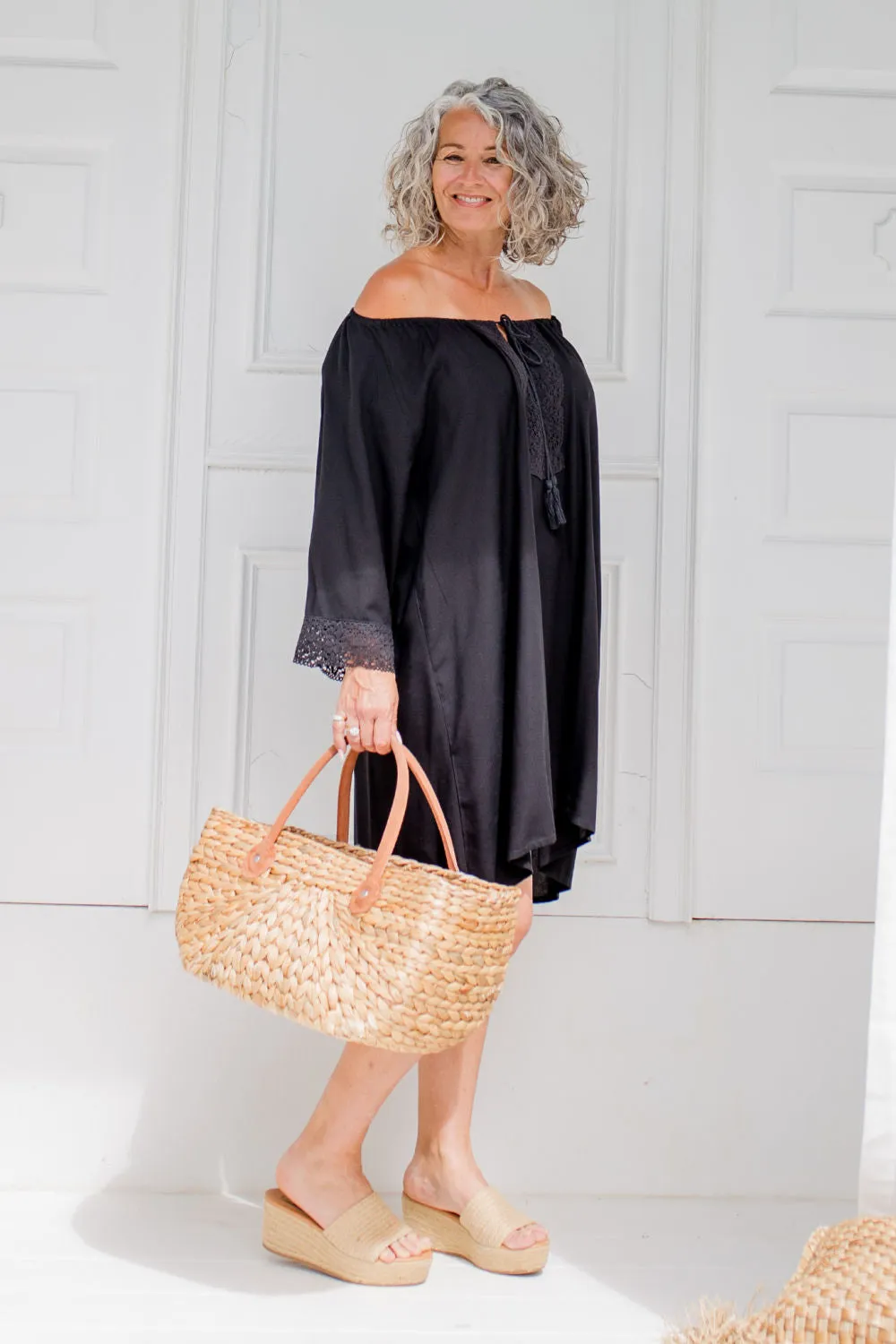 Little Lace Kaftan in Black