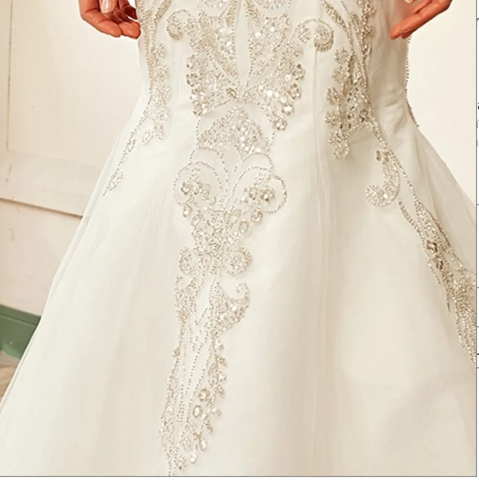 Mermaid Embroidered Heavy Beaded Wedding Dress