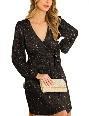 Miranda Tie Waist Sequin Midi