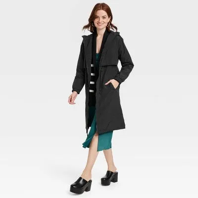 New - A New Day Women's Plus Winter Trench Rain Coat Jacket Adaptive