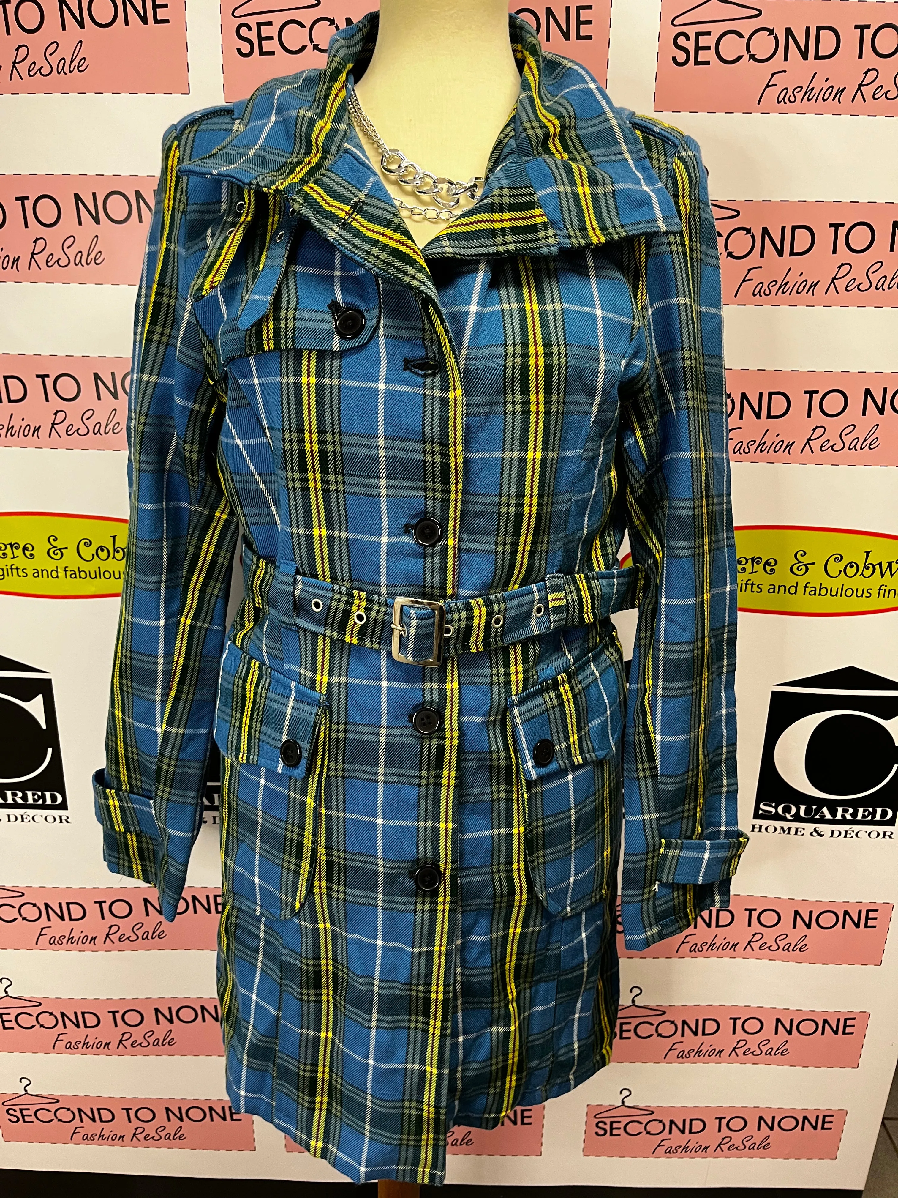 Nova Scotia Tartan Trench Coat (Size L)