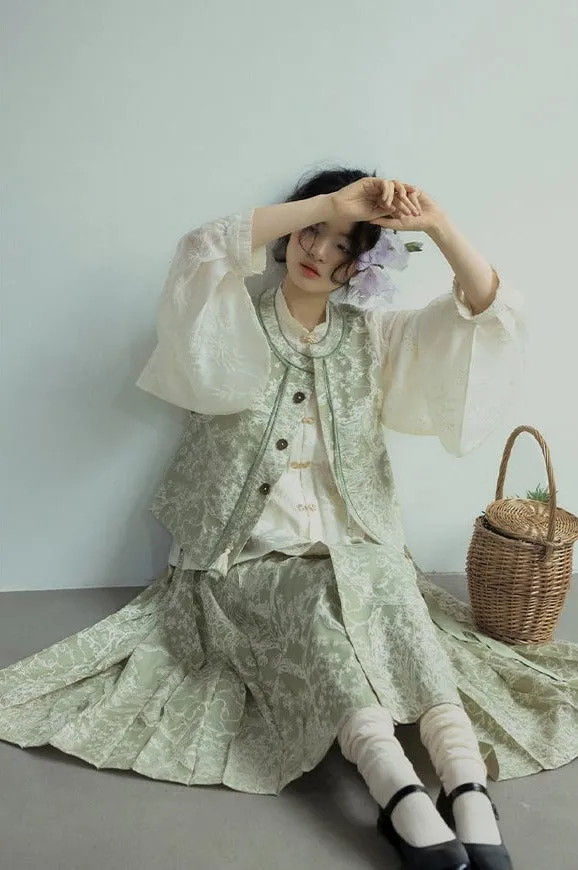 Pistachio 开心果 Modernized French Ming Dynasty Yuanling Midi Mamian Summer Set