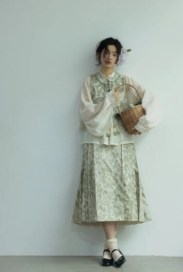 Pistachio 开心果 Modernized French Ming Dynasty Yuanling Midi Mamian Summer Set