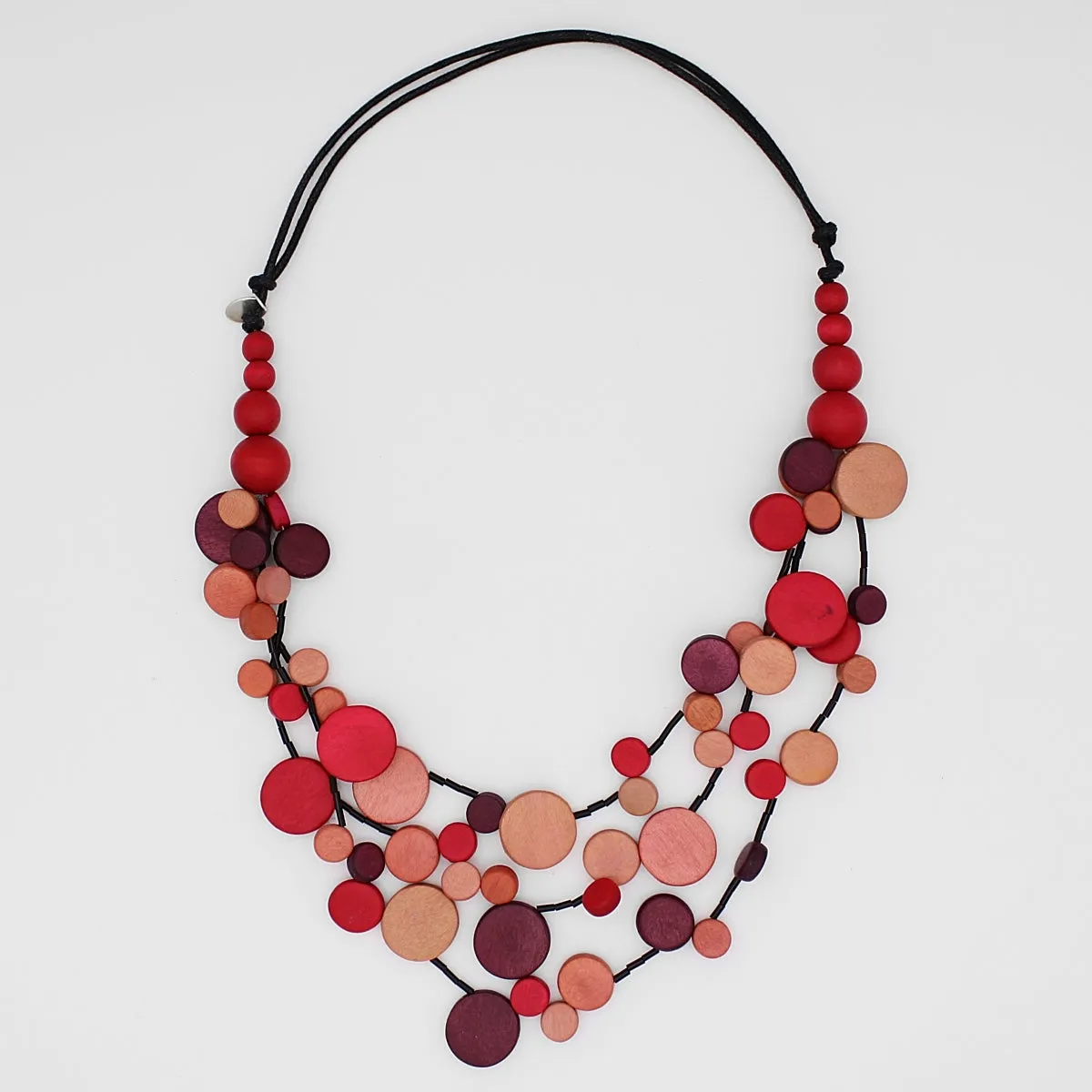 Red Multi Strand Millie Necklace