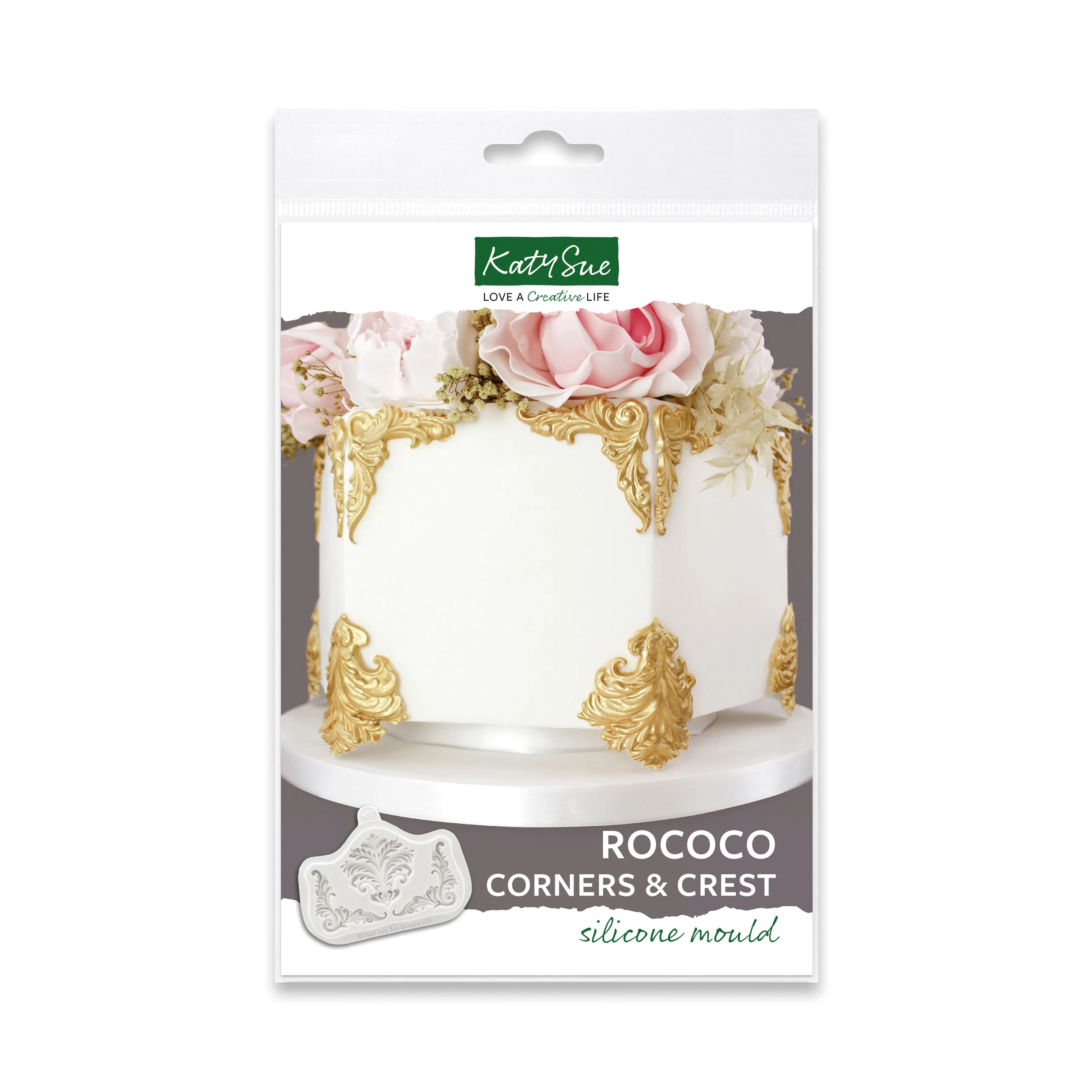 Rococo Corners & Crest Silicone Mould