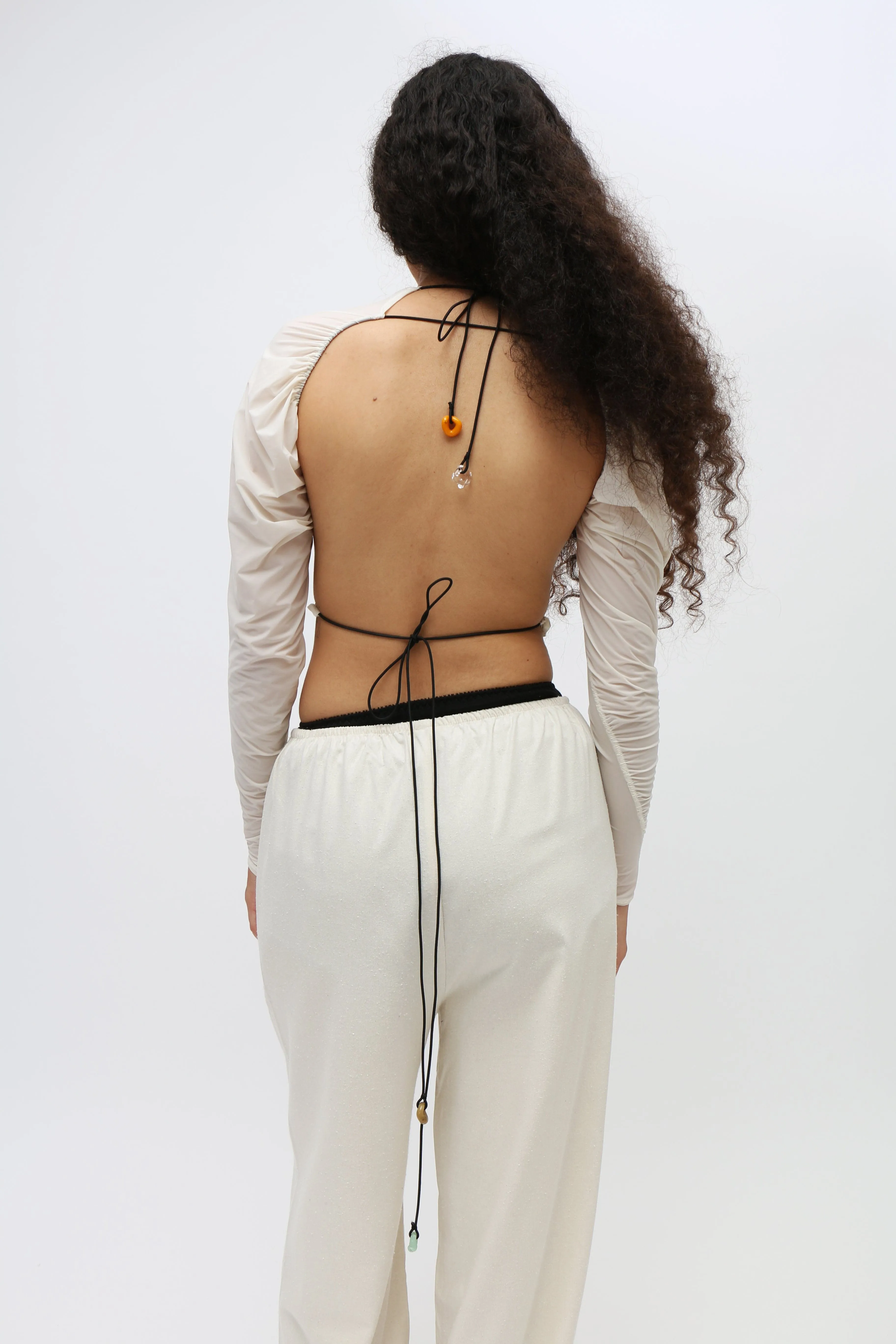 Sheer Backless Top