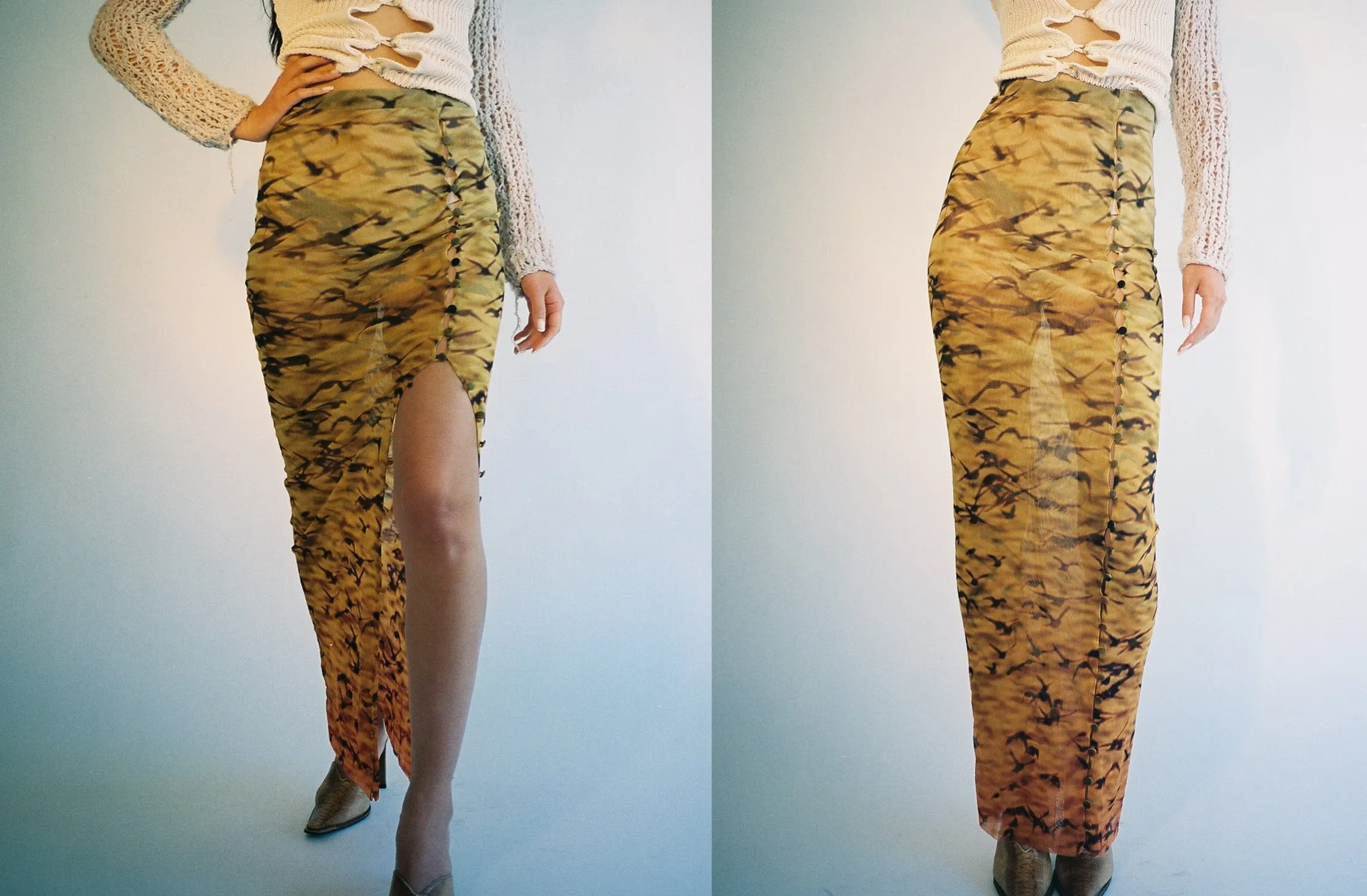 Sunset Sparrows Mesh Maxi Skirt