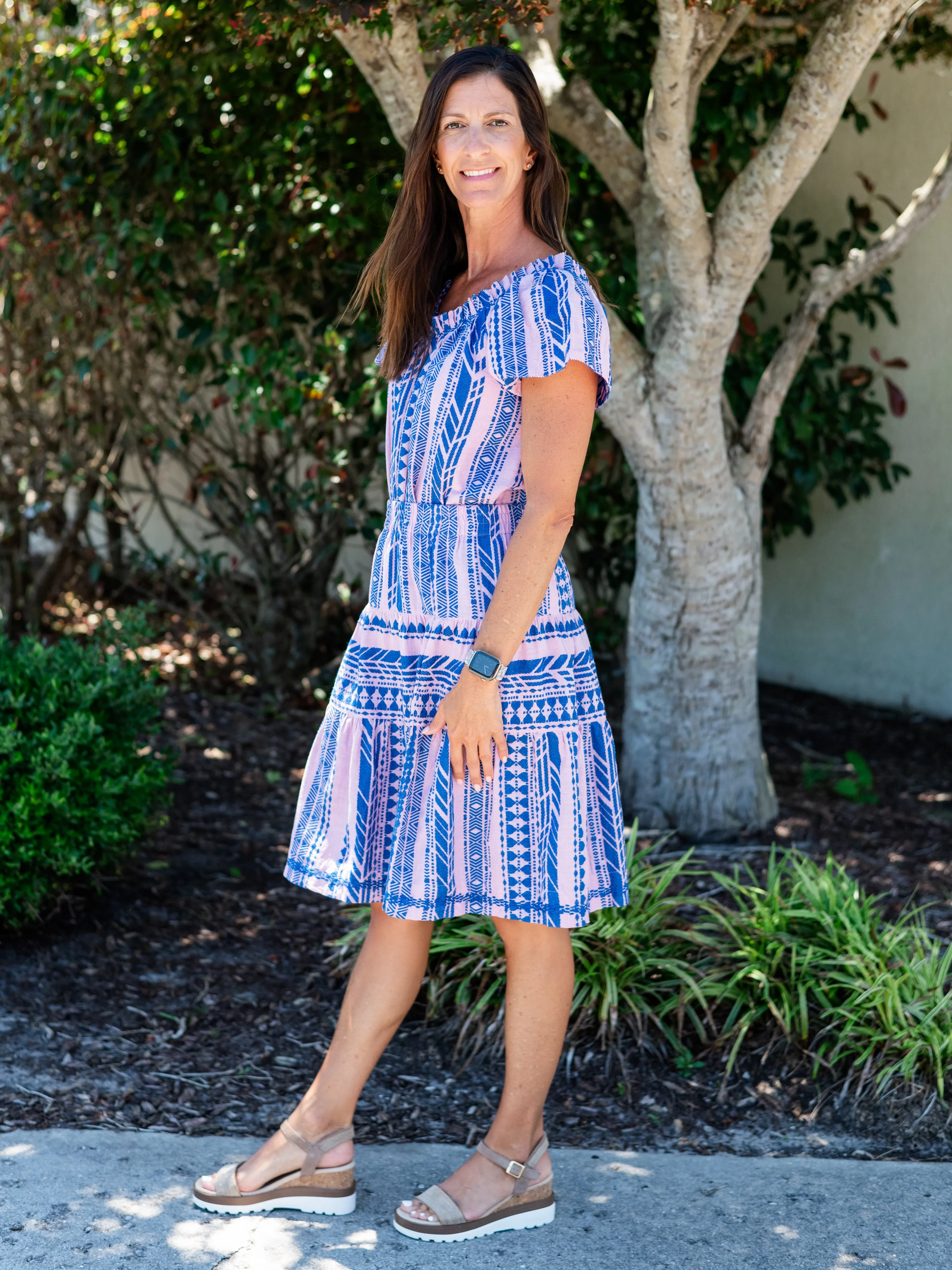 Tiered Stitched Hem Skirt by Ivy Jane