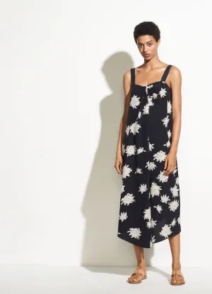 Vince Chrysanthemum Drape Neck Dress